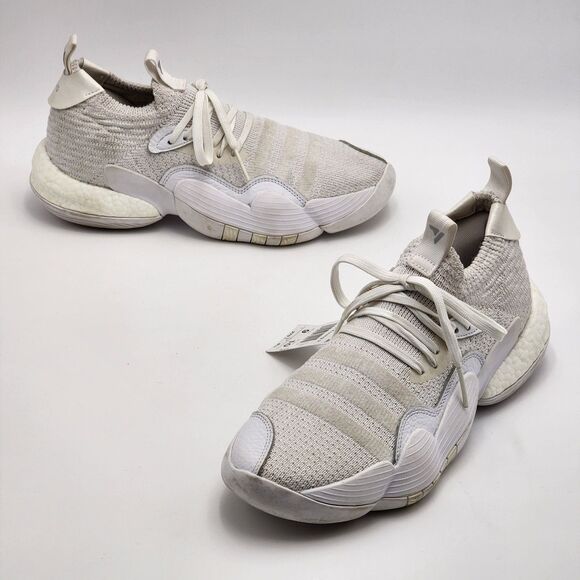 Adidas Trae Young 2.0 White Bash Basketball Sneakers Men's Size 9 NWT - Picture 1 of 12